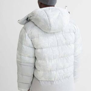 Coupe-vent surdimensionné personnalisé pour hommes Manteaux d'hiver à capuche épais et chauds en duvet Veste - Product Image 3