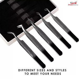 Pince à épiler russe pour Extension de cils 3D, incurvée, droite, pointue, 45 degrés, 90 degrés de Volume - Product Image 6