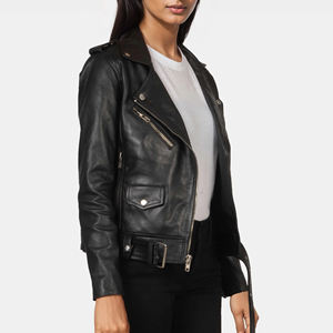 Vestes d'hiver vintage en peau de mouton pour femmes 2025, couleur noire personnalisée, nouveau design tendance, vente chaude, rembourrage en coton, teinture unie - Product Image 3