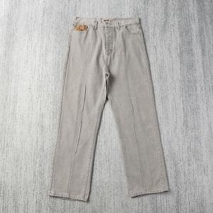 Pantalon en denim haut de gamme, couleur unie classique, long et droit pour toutes les saisons - Tissu finement filé avec une texture haut de gamme - Product Image 5