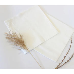 Servilletas de algodón 100%, blanco suave, fácil de cuidar, lavable, reutilizable, respetuoso con el medio ambiente, cena, comedor, sostenible, alta calidad, respetuoso con el medio ambiente - Product Image 1