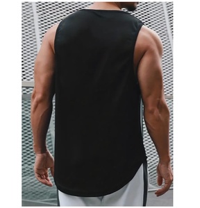 Débardeurs de sport professionnels pour hommes, col rond, noirs, respirants, pour la course et l'entraînement en salle de sport - Product Image 1