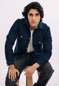 เสื้อเชิ้ตเดนิมผ้าฝ้าย 100% น้ำหนักเบาสำหรับผู้ชาย เหมาะสำหรับการเดินทาง สไตล์คลาสสิก สีซีดแบบธรรมชาติ เป็นมิตรกับสิ่งแวดล้อม ไม่ยับ ทรงปกติ - Product Image 3