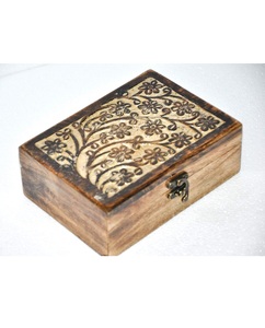Beautifully Handmade & Handcrafted Rosewood Borders Engraving Wooden Cremation <b>Box</b>/Urns <b>for</b> Human <b>Ashes</b> Adult Funeral <b>Box</b> - Product Image 2