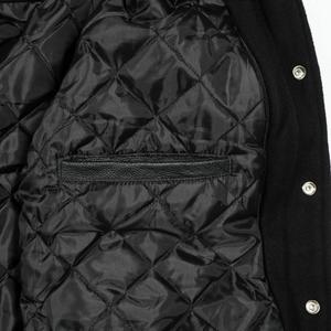 Classic Letterman Baseball Sports Wool & Genuine Leather Varsity Bomber Jacket - Product Image 4