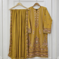 Colección de Vestidos Formales de Invierno para Fiestas Indias y Pakistaníes de Lujo de Ssumaira, Salwar Kameez Bordado con Dupatta, Traje de 3 Piezas
