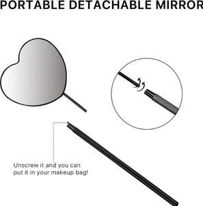 กระจกแต่งหน้าสเตนเลสรูปหัวใจใช้ซ้ำได้สำหรับการต่อขนตาอุปกรณ์เสริมสำหรับการต่อขนตา - Product Image 6