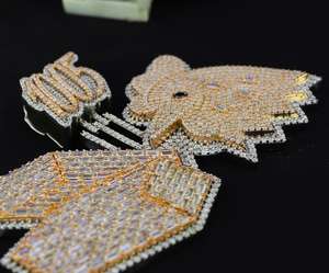 Pendentif Hip Hop Personnalisé en Argent Sterling 925 Pendentifs Pass Tester VVS Moissanite Diamond Ice Out Pendentif Unique - Product Image 5