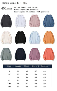 Sudadera de lana Polar de algodón de alta calidad con logotipo personalizado, cuello redondo de gran tamaño para hombres, mezcla de algodón básico de invierno - Product Image 2