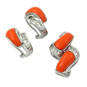 Pendientes de Araña de Coral Plateado para Mujer con Circonita Cúbica y Amatista, Pendientes Colgantes Chapados en Oro de 18K, Joyería de Regalo - Product Image 3
