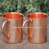 Vaso de Cobre Puro, Sin Plomo, Ecológico, Hecho a Mano, Clásico para Cócteles, Personalizable, de la Mejor Calidad, Apto para Lavavajillas