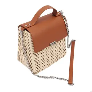 OEM/ODM Support Service Hot Product Amazon Price Low High Quality Material shoulder bag Rattan Box Bag Made in Vietnam