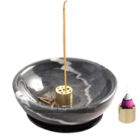 Brûleur d'encens en marbre fait main, écologique, le plus vendu, 9 trous pour bâtonnets, pour la méditation, la décoration de la maison et du bureau, fournisseur de confiance