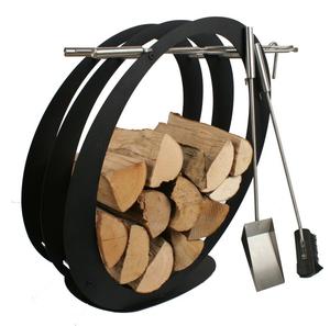 Meilleure vente de porte-bûches en fer pour cheminée d'intérieur avec structure stable et style moderne adapté à la vie en appartement - Product Image 5