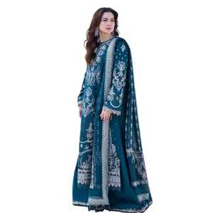 Venta al por mayor elegante indio pakistaní moda Top Bottom Set Casual ropa de fiesta vestidos Botón de encaje comprar a granel ropa de mujer en línea - Product Image 1