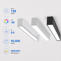 135lm/W 3 ans 18-60W 60-180cm CRI80 PF0.9 IP20 SMD2835 3000-6000K AC220-240V CE EMC RoHS CB ERP Lumière linéaire LED pour supermarché