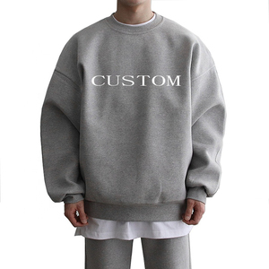 OEM โลโก้ที่กําหนดเองคอกลมผ้าฝ้ายหนาเสื้อสวมหัวเสื้อสเวตเตอร์ unisex - Product Image 1