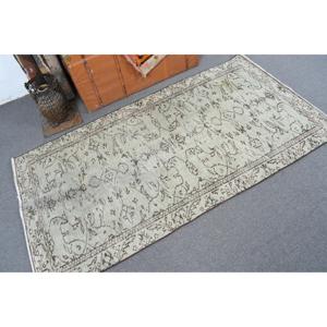 Tapis turc vintage, tapis d'appoint 3,3x6,4 pieds, tapis oriental gris brun - Product Image 2