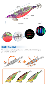 Leurre de pêche en silicone ABS lumineux en métal, 21g 12.5cm, hameçon de gabarit artificiel en bois d'eau salée pour thon saumon pour rivière d'enfants - Product Image 5
