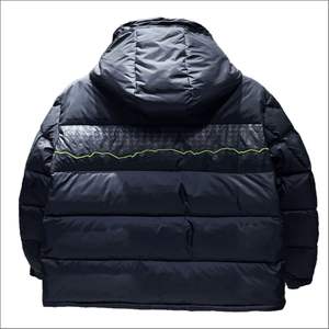 Veste bomber bleue à capuche pour homme - Vente chaude - Hiver - Chaude - Style urbain - Fermeture éclair - Service OEM - Vêtements d'extérieur - Product Image 3