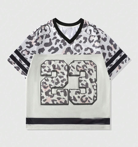 Maillot de football américain grande taille respirant en maille de polyester à manches courtes uniforme de football américain - Product Image 6