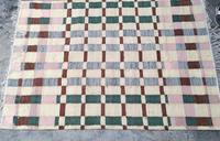 Tapis indien moderne fait main en coton, motif abstrait jacquard, matériau en mousse, corde de coton, fabriqué à la machine, antidérapant, 1600 GSM