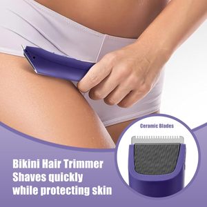 Tondeuse électrique pour maillot de bain féminin, rasoir indolore pour poils pubiens, utilisation humide/sèche, affichage LED, étanche IPX7, recharge USB, accessoire intime - Product Image 6