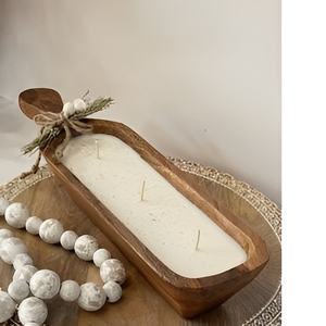 Elegante cuenco de madera para masa y velas, acabado Natural, cocina sostenible, artesanía casera para utensilios de cocina de fiesta - Product Image 6