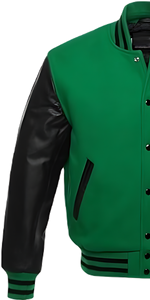 Wholesale High Street Men's Varsity Bomber Jacket <b>Covered</b> <b>Button</b> Closure OEM Embroidery Stand Collar PolyesterCotton Canvas - Product Image 3