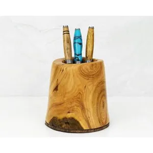 素晴らしいデザインの木製ペンと他のツールホルダーデスクペンホルダー用オフィステーブル収納コンテナ魅力的な価格