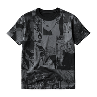 Fabricants de vêtements Impression numérique personnalisée Graphique Anime Lavage à l'eau T-shirt en coton surdimensionné pour hommes