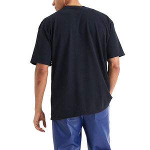 Precios razonables Última colección Hombres Camiseta estampada de gran tamaño Color sólido 100% Algodón Punto Serigrafía - Product Image 2