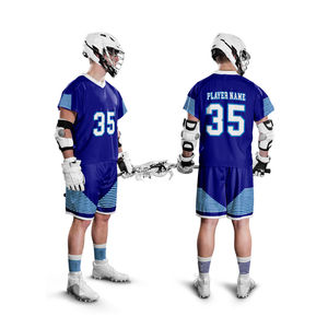 Uniforme de sport de lacrosse sur mesure en gros, haute qualité, 100% polyester, respirant, tendance, réversible avec logo imprimé - Product Image 6