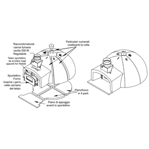 Lò nướng bằng Gỗ Thủ Công 110 cm đường kính 4/6 Pizza công suất nấu ăn trực tiếp lò nướng - Product Image 5