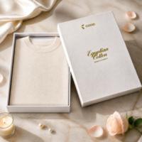 Boîtes rigides écologiques haut de gamme personnalisées pour l'emballage de vêtements avec boîte cadeau en papier texturé et logo en feuille d'or