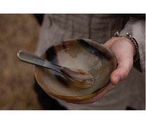 Bol en corne de buffle naturelle de luxe, finition lisse et polie - Product Image 1