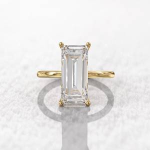 Anillo de Compromiso de Oro de 18K con Moissanita Solitario de 3 Quilates de Alta Calidad, Joyería Nupcial de Moda, Fabricante de Pedidos al por Mayor - Product Image 1