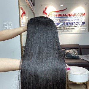 Extensions de cheveux naturels Remy vierges vietnamiens, double trame, cheveux raides, toutes couleurs - Product Image 1