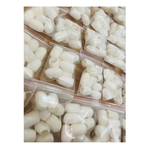 รังไหมไหมธรรมชาติบริสุทธิ์รังไหมดิบธรรมชาติสำหรับการผลิตเส้นด้ายความงามใช้ใบหน้าและงานฝีมือ DIY ทำด้วยมือ - Product Image 3