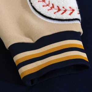 แจ็กเก็ตเบสบอลมหาวิทยาลัยสำหรับผู้ชายขนาดใหญ่พิเศษพิมพ์ลายตัวอักษรสีคมชัดแบบลำลองใส่สบายสำหรับฤดูใบไม้ร่วงกลางแจ้ง - Product Image 5