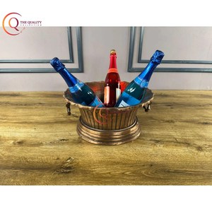 ถังแช่ไวน์ทำจากทองเหลืองพร้อมที่จับ2อันถังเบียร์ไวน์ทำจากโลหะโลโก้ตามสั่ง - Product Image 2