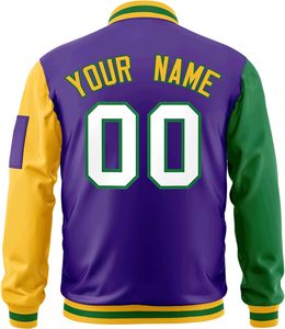 2024 Manufacturer Patchwork High Quality Chenille Embroidery Winter Leather <b>Bomber</b> <b>Men</b> <b>Varsity</b> <b>Jacket</b> For <b>Men</b> - Product Image 2