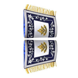Broderie maçonnique à la main sur mesure Regalia manchette broderie tactique maçonnique Regalia manchettes maître tabliers - Product Image 2