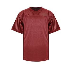 Camiseta de Fútbol Roja Oscura para Hombre, Corta, Lisa, Transpirable, de Malla, Secado Rápido, Antibacteriana, Uniforme de Equipo Personalizado, Entrenamiento - Product Image 1