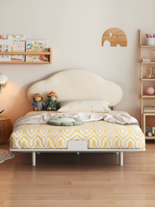 <span class=keywords><strong>Lit</strong></span> en acier au carbone ultra-fin réglable avec dossier en cuir et lumière à capteur, design moderne pour hôtel, chambre et appartement - Product Image 5