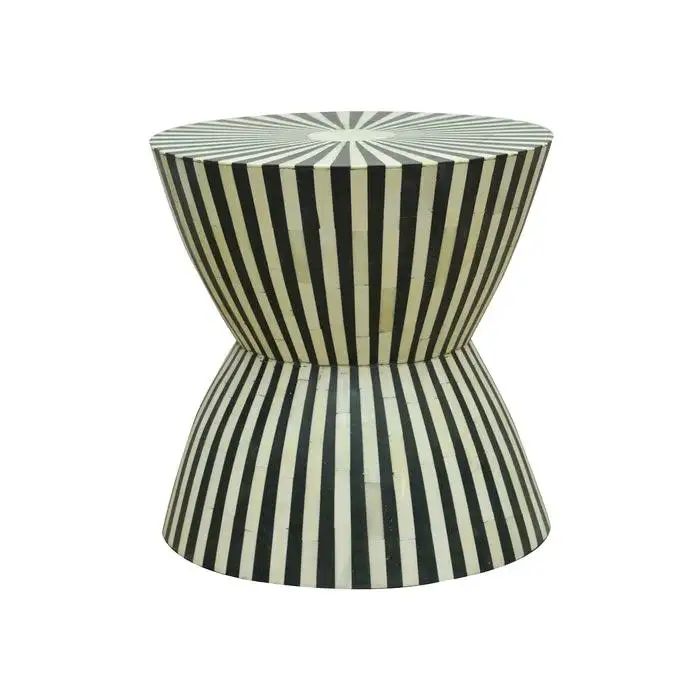 Tabouret standard moderne en incrustation d'os de forme ronde polie à la main avec fonction réglable pour meubles de cuisine et de salon