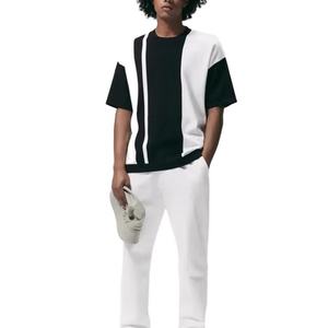 Vente en gros de t-shirts grande taille pour hommes t-shirts boxy streetwear unis en coton aux poids lourds t-shirt court boxy pour garçons - Product Image 6