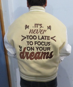 Wholesale Varsity <b>Jacket</b> Pain Blank Custom Logo Winter College <b>Jacket</b> Wool Good Quality Men's Baseball Varsity <b>Jacket</b> - Product Image 3
