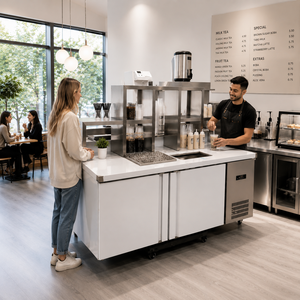 Muebles de Cafetería y Restaurante: Estación de Café y Té de Burbujas, Mostradores y Mesas para Tiendas de Té de Burbujas - Product Image 1