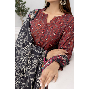 Ensemble trois pièces pour femme Shalwar Kameez brodé, Kurta en coton et soie, pantalon confortable à séchage rapide, magnifique Dupatta pour fêtes et mariages - Product Image 4